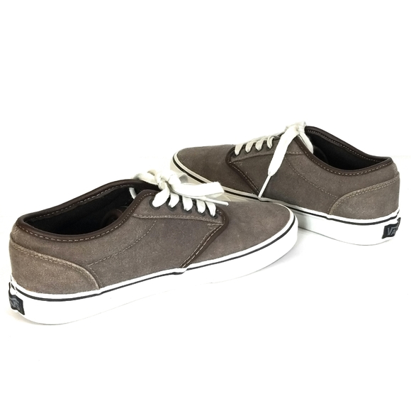 Vans Atwood Washed Brown Canvas Low Top Skater Shoes Sneakers Mens Size 7.5 - Picture 5 of 10